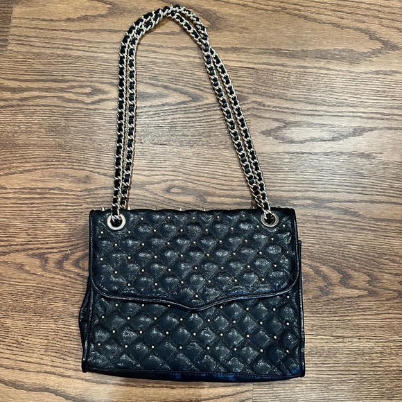 Rebecca Minkoff Black and gold cross body bag - Picture 1 of 13